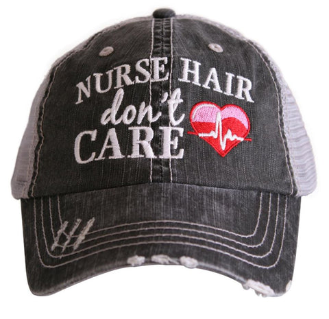Nurse Hair Don't Care Trucker Hat